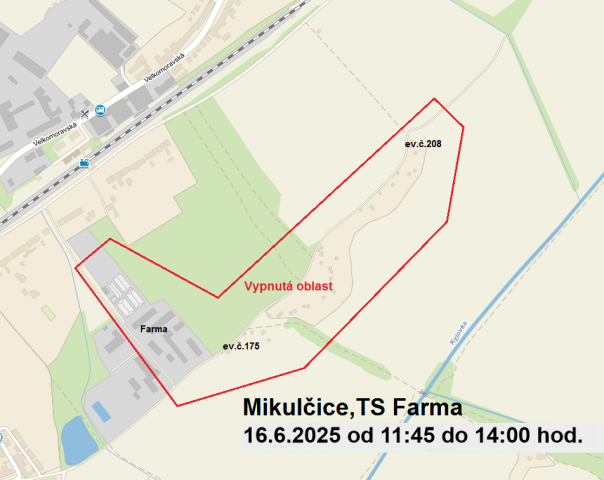 Oznámení o přerušení dodávky elektrické energie - 16. 6. 2025
