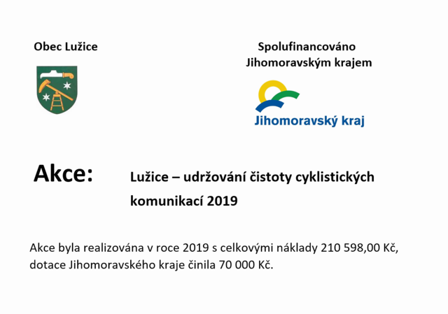 Udržování čistoty cyklistických komunikací 2019