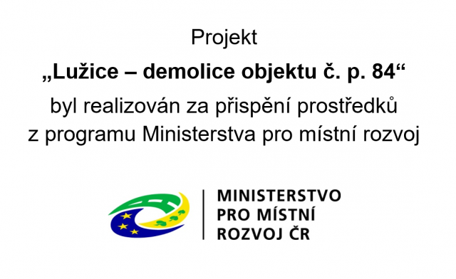 Demolice objektu č. p. 84