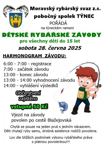 Týnec - Dětské rybářské závody