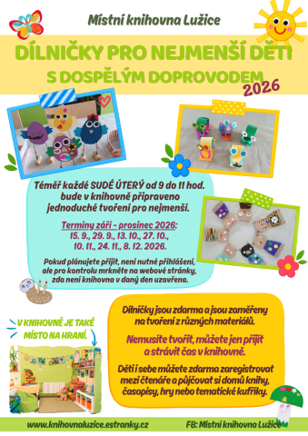 Místní knihovna Lužice - dílničky pro nejmenší