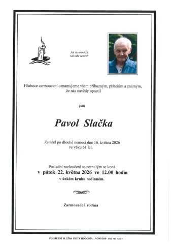 Smuteční oznámení 2026