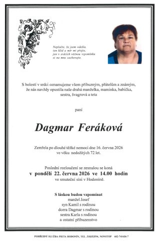 Smuteční oznámení 2026
