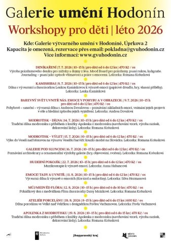 Galerie umění Hodonín - letní workshopy
