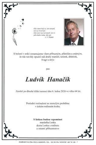 Smuteční oznámení 2026