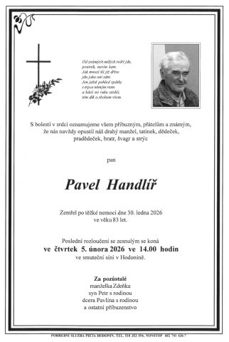 Smuteční oznámení 2026