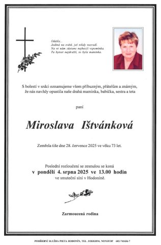 Smuteční oznámení 2025
