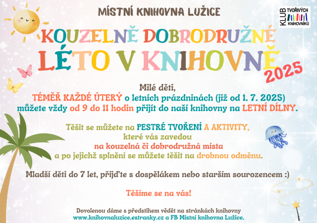 Místní knihovna Lužice - Léto v knihovně 2025