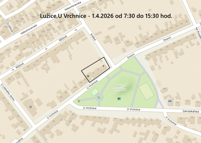 Oznámení o přerušení dodávky elektrické energie - 1. 4. 2026