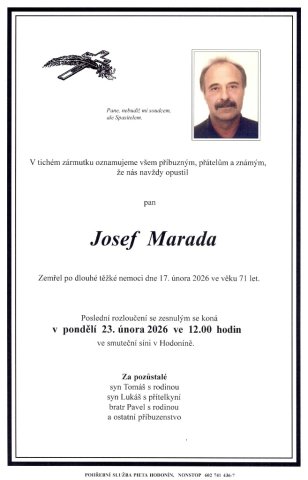 Smuteční oznámení 2026