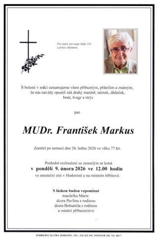 Smuteční oznámení 2026