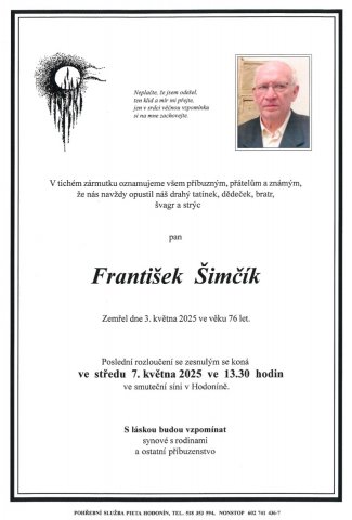 Smuteční oznámení 2025