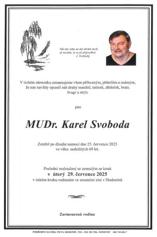 Smuteční oznámení 2025