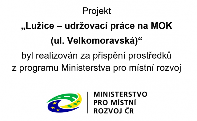 Udržovací práce na MOK (ul. Velkomoravská)