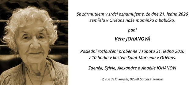 Smuteční oznámení 2026